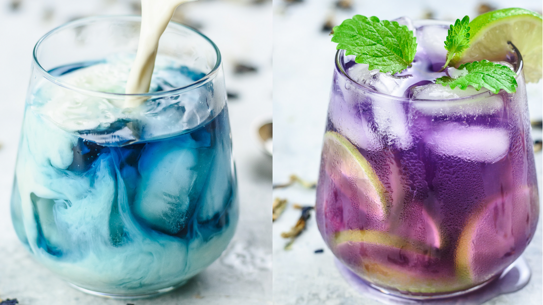 Butterfly Pea Tea Iced Drinks!