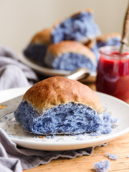 Vegan Butterfly Pea Rolls