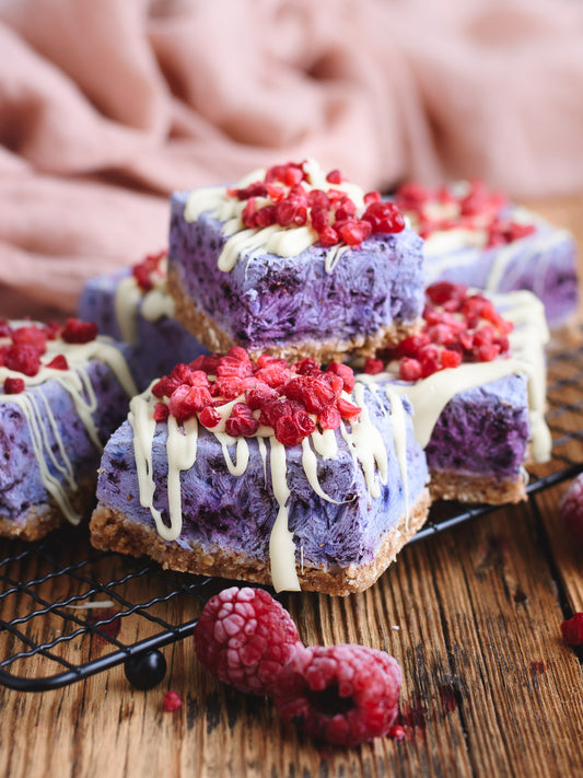 Butterfly Pea & Berries Yogurt Squares