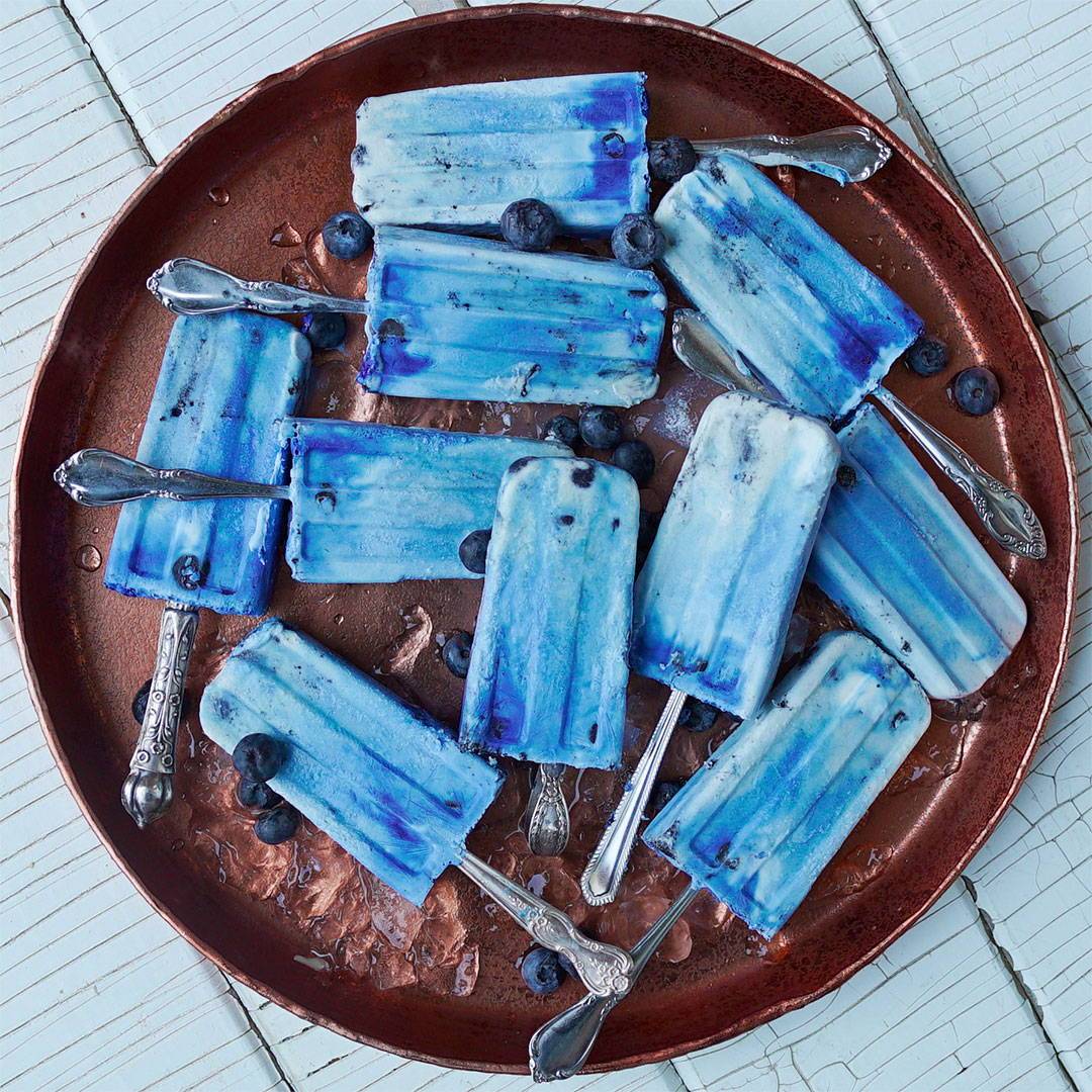 Blueberry Popsicles | Rawnice