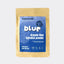 Package of organic blue spirulina powder with a blue label on a white background